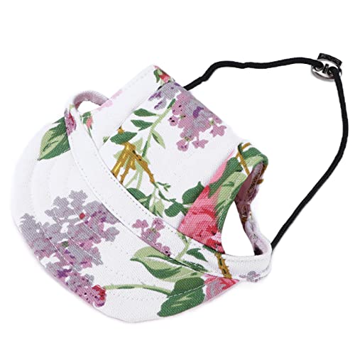 Hunde-Baseballmütze, Verstellbar, Hunde, Outdoor-Sport, Sonnenschutz, Baseballmütze mit Nackenband Draußen (Blumenförmiges L) von Jauarta