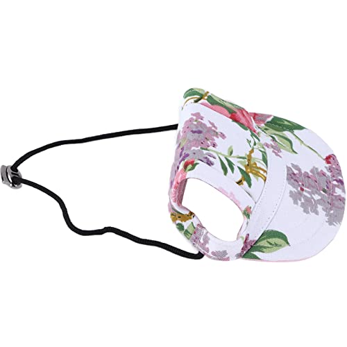 Hunde-Baseballmütze, Verstellbar, Hunde, Outdoor-Sport, Sonnenschutz, Baseballmütze mit Nackenband Draußen (Blumenförmiges S) von Jauarta