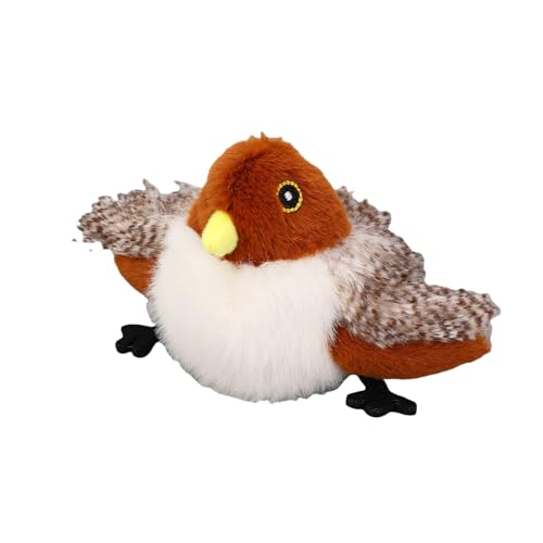 Jauarta Flattern Sparrow Bird Cat Toy USB Wiederaufladbare Berührung Aktiviertem Plüsch Chirping Interactive Kätzchen Katzenfleischübung Spielzeug mit Elastischer Schnur Jauarta Flattern Sparrow Bird Cat Toy USB Wiederaufladbare Berührung Aktiviertem Plüsch Chirping Interactive Kätzchen Katzenfleischübung Spielzeug mit Elastischer Schnur von Jauarta