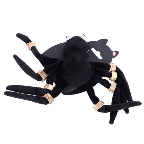 Jauarta Halloween-Haustierspielzeug, Interaktives Lustiges Schwarzes Spinnen-Haustierspielzeug, Zähneknirschen, Haustierspielzeug für Katzen und Kätzchen von Jauarta