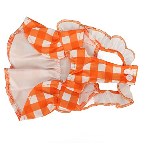 Jauarta Haustier-Katzenkleid, Atmungsaktives Polyester, Schöne Karierte Spitze, Sommer-Mädchen-Haustierkleid Mittelgroße und Kleine Katzen, Hunde, Kaninchen (L) von Jauarta
