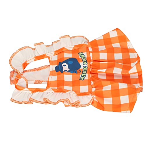 Jauarta Haustier-Katzenkleid, Atmungsaktives Polyester, Schöne Karierte Spitze, Sommer-Mädchen-Haustierkleid Mittelgroße und Kleine Katzen, Hunde, Kaninchen (M) von Jauarta