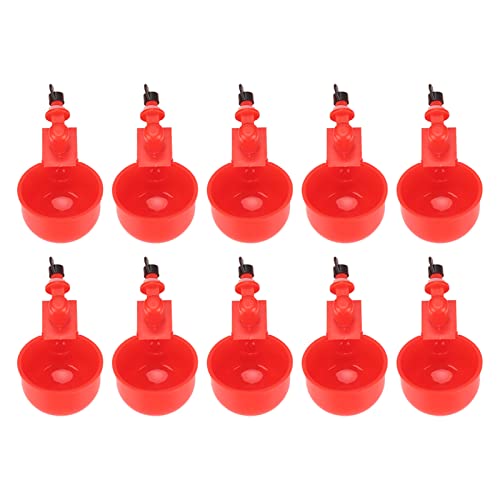 Jauarta Hühnertränkebecher, Automatische Befüllung, Hühnerwasser-Futterspender-Set, Geflügeltrinkschale Enten, Gänse, Truthähne von Jauarta
