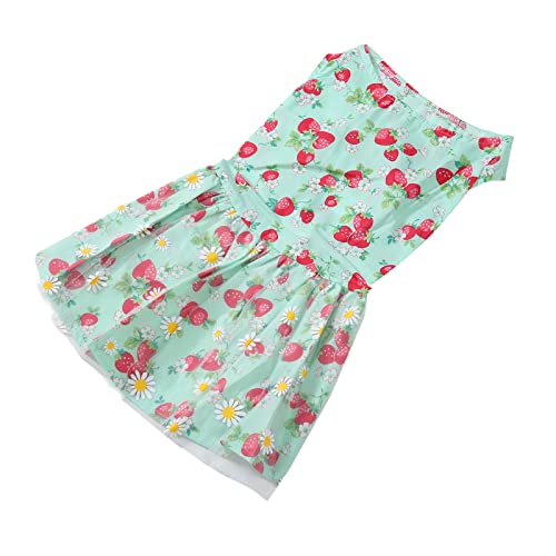 Jauarta Hundekleid, Bequem, Atmungsaktiv, Niedliches Blumen-Welpenkleid für Kleine, Mittelgroße Hunde und Katzen, Hellgrün (M) von Jauarta