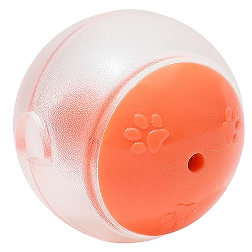 Jauarta Hundespielzeugball, Endloser Spaß, Langlebig, TPR-Futterausgabe, Interaktiver Hunde-Beißball für die Familie Im Haus (Orange) von Jauarta