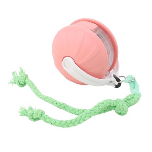 Jauarta Interaktiver Katzenspielzeugball Automatisch Bewegt Rolling Pet Smart Ball mit Seil für Hundespiele (Rosa) von Jauarta