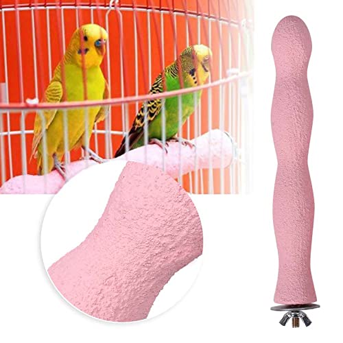 Jauarta Käfigzubehör Papageienspielzeug, Vogelklaue und Schnabelschleifstange Stehender Stockkäfig Papageienspielzeug Schrubbstationsstange (Großer Lotuswurzelstab) von Jauarta