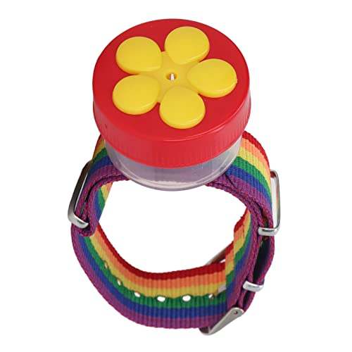 Jauarta Kolibri-Handgelenk-Futterstation, Verstellbarer Riemen, Blumen-Hand-Mini-Handfütterungswerkzeuge für den Außenbereich, Kolibri-Hand-Futterstation, Handfütterung (Rot) von Jauarta