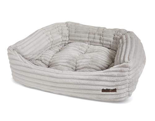 Jax & Bones Luna Hundebett Napper – maschinenwaschbares Bett für Hunde – robuste Seiten – extra große graue Hundematte | 127 x 107 cm von Jax & Bones