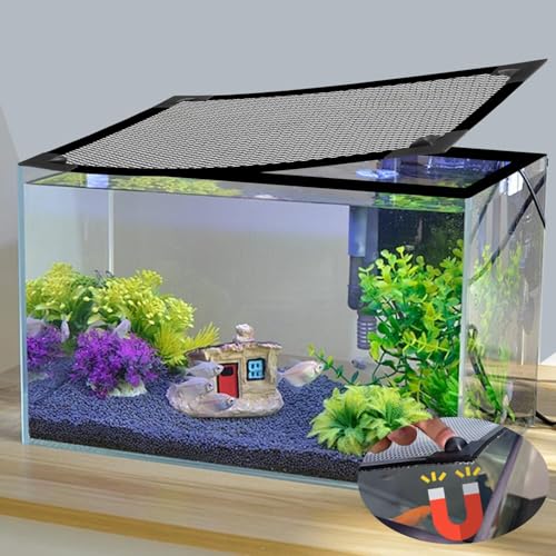 Jaxbo Magnetischer Aquarium-Deckel, DIY-Fischtank-Deckel, Anti-Springnetz-Abdeckung, Netz, Terrariendeckel, Aquariumhaube, verstellbare Größe, passend für Aquariumgröße max. 88,9 x 48,3 cm Jaxbo Magnetischer Aquarium-Deckel, DIY-Fischtank-Deckel, Anti-Springnetz-Abdeckung, Netz, Terrariendeckel, Aquariumhaube, verstellbare Größe, passend für Aquariumgröße max. 88,9 x 48,3 cm von Jaxbo