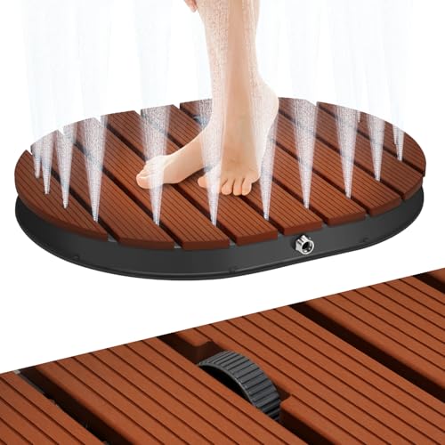 Jaxguom Gartendusche Bodendusche 4m Höhenverstellung WPC Outdoor Dusche Duschplatte Kalt/Warmwasser-Mischer | Pooldusche Mit Kupferdüsen & Tragetasche | 300kg Tragkraft,Garten/Pool/Strand Jaxguom Gartendusche Bodendusche 4m Höhenverstellung WPC Outdoor Dusche Duschplatte Kalt/Warmwasser-Mischer | Pooldusche Mit Kupferdüsen & Tragetasche | 300kg Tragkraft,Garten/Pool/Strand von Jaxguom