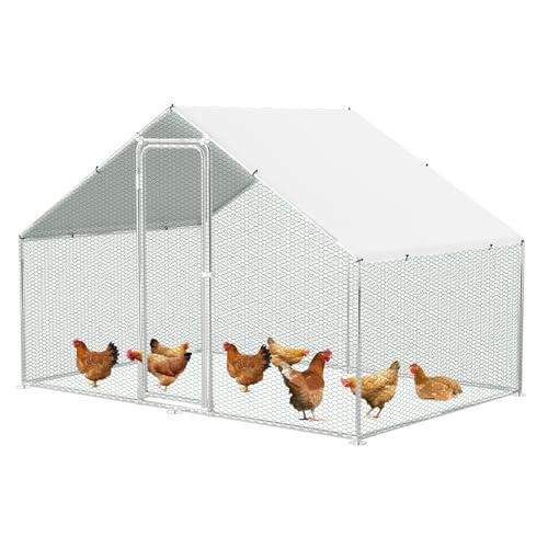 Jaxguom Hühnerstall Freilaufgehege 3x2x2m Verzinkter Stahl Kleintierstall Hühnerauslauf Dach Geflügelstall mit Sonnenschutzdach und Tür für Haustierkäfig Hühnerkäfig Vogelkäfig Kleintiere Pflanzen Jaxguom Hühnerstall Freilaufgehege 3x2x2m Verzinkter Stahl Kleintierstall Hühnerauslauf Dach Geflügelstall mit Sonnenschutzdach und Tür für Haustierkäfig Hühnerkäfig Vogelkäfig Kleintiere Pflanzen von Jaxguom
