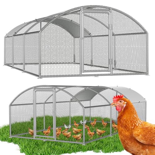 Jaxguom Hühnerstall Freilaufgehege 3x6x2m Metall Freigehege, Hühnerkäfig Kleintierstall Voliere mit Dachplane, Heimtiergehege für Hühner Geflügel Kleintiere, Bogenaufsatz Jaxguom Hühnerstall Freilaufgehege 3x6x2m Metall Freigehege, Hühnerkäfig Kleintierstall Voliere mit Dachplane, Heimtiergehege für Hühner Geflügel Kleintiere, Bogenaufsatz von Jaxguom