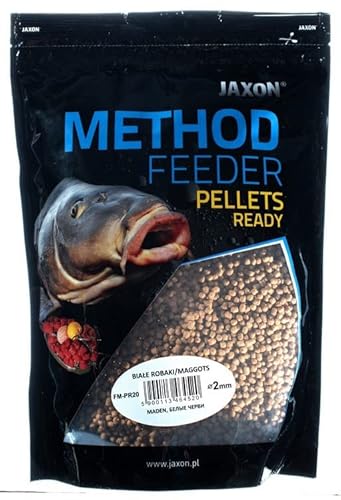 Jaxon Method Feeder Pellets Grundfutter Angelfutter Lockfutter 500g (Maden / FM-PR20) von Jaxon