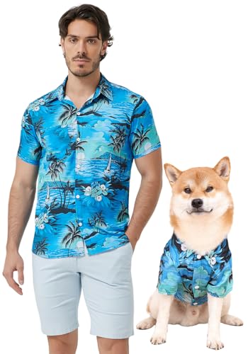 Jaynuier Hunde-Shirt, Hawaii, Hawaii-Hunde-T-Shirt, Blumenmuster, atmungsaktiv, coole Kleidung, Besitzer und Haustier-Shirts sind separat erhältlich Jaynuier Hunde-Shirt, Hawaii, Hawaii-Hunde-T-Shirt, Blumenmuster, atmungsaktiv, coole Kleidung, Besitzer und Haustier-Shirts sind separat erhältlich von Jaynuier