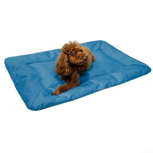 Jayruit Tragbare wasserdichte Haustierbettmatte, 58 x 86 cm, waschbar, für Hunde, Camping, Outdoor, Reisen, faltbar, isoliert (blau) von Jayruit