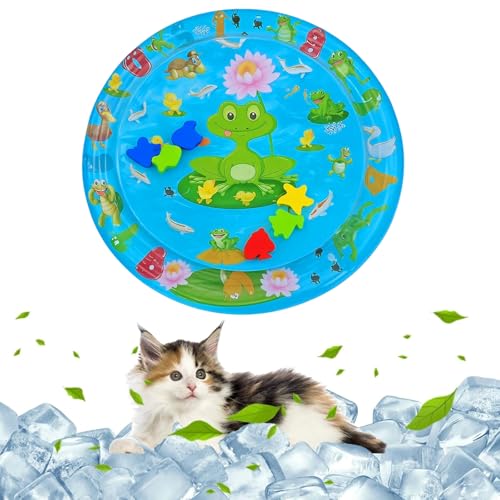 JazRvr Wassermatte Katze, Wasserspielmatte Für Katzen, 65cm Aufblasbare Kühlmatte Für Haustiere, Sommer Interaktives Spielzeug Für Katzen Und Kinder JazRvr Wassermatte Katze, Wasserspielmatte Für Katzen, 65cm Aufblasbare Kühlmatte Für Haustiere, Sommer Interaktives Spielzeug Für Katzen Und Kinder von JazRvr