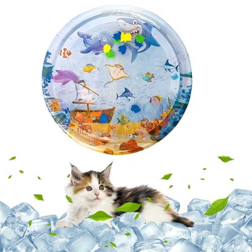 JazRvr Wasserspielmatte, Spielmatte für Katzen und Hunde, Wassermatte zur Abkühlung im Sommer, Interaktives Sensorisches Spielzeug für Tiere, Größe 65 x 65 cm JazRvr Wasserspielmatte, Spielmatte für Katzen und Hunde, Wassermatte zur Abkühlung im Sommer, Interaktives Sensorisches Spielzeug für Tiere, Größe 65 x 65 cm von JazRvr