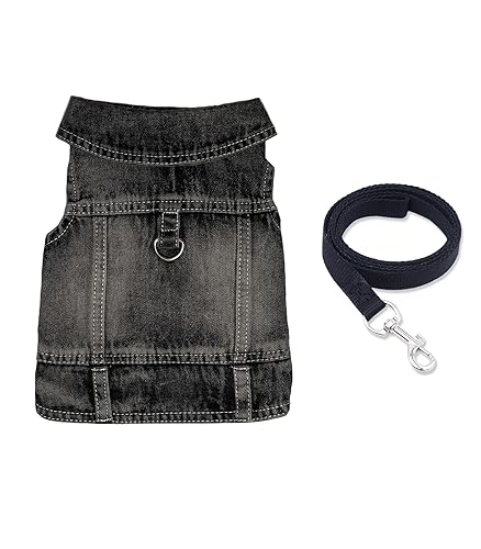 JcDuDoi Hunde-Jeansjacke, Haustier, schwarzer Jeansmantel für Welpen, kleine Hunde, T-Shirt, modisch, klassisch, Overall, Mädchen, männlich, Jungen, Katzenkostüme, Vintage, maschinenwaschbar, Weste, JcDuDoi Hunde-Jeansjacke, Haustier, schwarzer Jeansmantel für Welpen, kleine Hunde, T-Shirt, modisch, klassisch, Overall, Mädchen, männlich, Jungen, Katzenkostüme, Vintage, maschinenwaschbar, Weste, von JcDuDoi