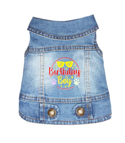 JcDuDoi Jeansjacke für Jungen und Hunde, Denim, für Welpen, kleine Hunde, klassischer Overall, männliche Katzenkostüme, gewaschene Weste, Kleidung, Outfit-T-Shirts, Größe L JcDuDoi Jeansjacke für Jungen und Hunde, Denim, für Welpen, kleine Hunde, klassischer Overall, männliche Katzenkostüme, gewaschene Weste, Kleidung, Outfit-T-Shirts, Größe L von JcDuDoi