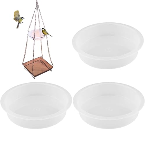 3pcs Vogelwasserschale 7.3x1.6 Plastik runder Wildvogel Wasserfutter stilvoller und wunderschöner Fütterungsstation Tablett von Jcasbdn