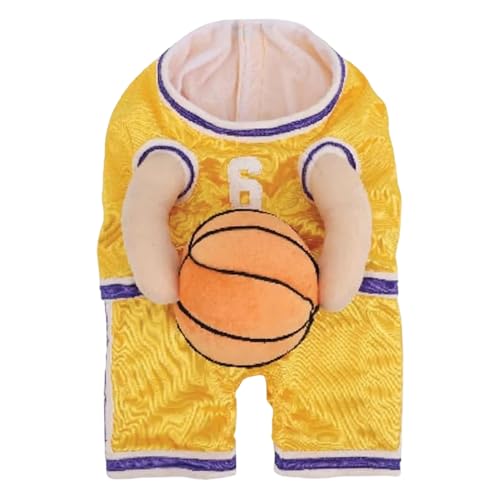 Hunde Basketballspieler Kostüm mit Ball lustige Hundehund Kostüme mit realistischen Händen weich Bequeme Haustier Halloween Kostüm gelb l Hunde Basketballspieler Kostüm mit Ball lustige Hundehund Kostüme mit realistischen Händen weich Bequeme Haustier Halloween Kostüm gelb l von Jcasbdn