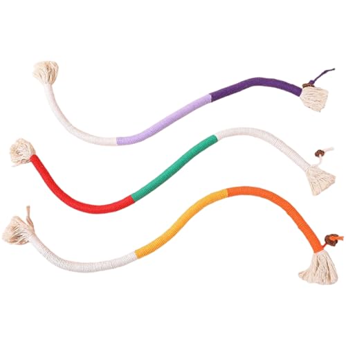 Jcasbdn 3pcs cat Chew Seil 28 Zoll Katze Kauspiel mit Silvervine Ball Interactive Innenkätzchenspielzeug für Zahnpflege von Jcasbdn