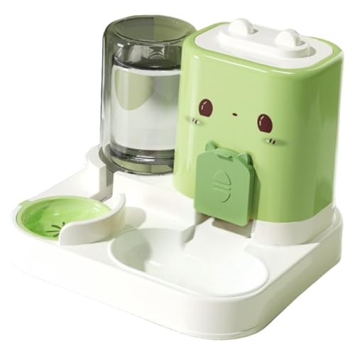 Jcasbdn Automatischer Haustierfuttermittel, 1500 ml Wasserspender mit großer Kapazität, 2200 ml Anti-Clogging Cat Food-Spender für kleine Hundepaplerkatze Kätzchen von Jcasbdn