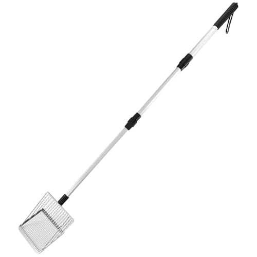 Jcasbdn Chicken Poop Schöpfer 41, 5-Zoll abtrennbar Edelstahl Chicken Müll Schaufel Nicht-Stick-Müll schaufe Schaufel Katze Katze Pet Poop Scooper für einfaches Sieben von Jcasbdn