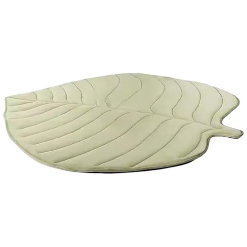 Jcasbdn Haustierkühlmatte kühl warm Reversible blattförmige Hundekühlkissen 48x51 Zoll Leichtes Maschinenwaschbares Hundebettmatte von Jcasbdn