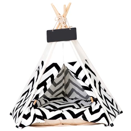 PET Tepee, 20x20x24 Zoll Hundezeltbett mit weichem Kissen und Brett, waschbarer tragbar PET Tepee, 20x20x24 Zoll Hundezeltbett mit weichem Kissen und Brett, waschbarer tragbar von Jcasbdn