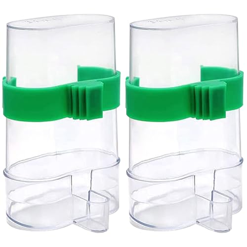 Vogelwasserspender 220 ml Automatisch klarer sichtbarer Vogelwasserfutterpraktikum Praktischer Käfig -Feeder für Papagei Lovebirds Canary Finch von Jcasbdn
