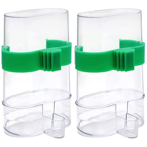Vogelwasserspender 220 ml Automatisch klarer sichtbarer Vogelwasserfutterpraktikum Praktischer Käfig -Feeder für Papagei Lovebirds Canary Finch von Jcasbdn
