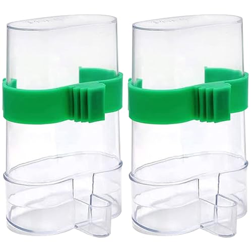 Vogelwasserspender 220 ml Automatisch klarer sichtbarer Vogelwasserfutterpraktikum Praktischer Käfig -Feeder für Papagei Lovebirds Canary Finch von Jcasbdn