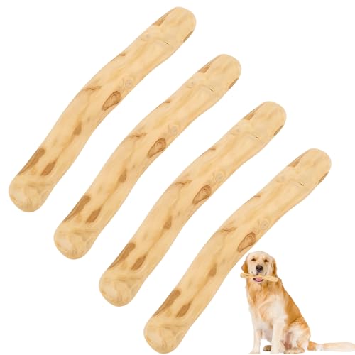JcvPot 4 Kaffeeholz Für Hunde, Natürliches Kauholz Für Welpen Und Erwachsene Hunde, Kauspielzeug Zur Zahnreinigung Und Stressabbau, 14cm Länge, 1.8-2cm Durchmesser von JcvPot