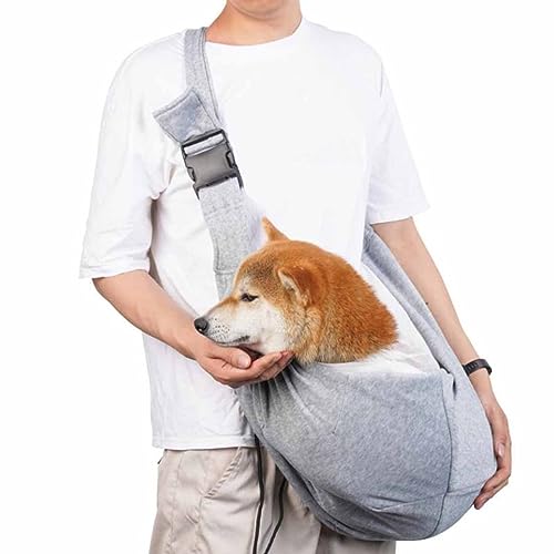 Haustier-Tragetasche, wendbar, verstellbarer Gurt, für Reisen, freihändig, sichere Tasche, für kleine Welpen, Rucksack (3,6–6,8 kg) von Jczw