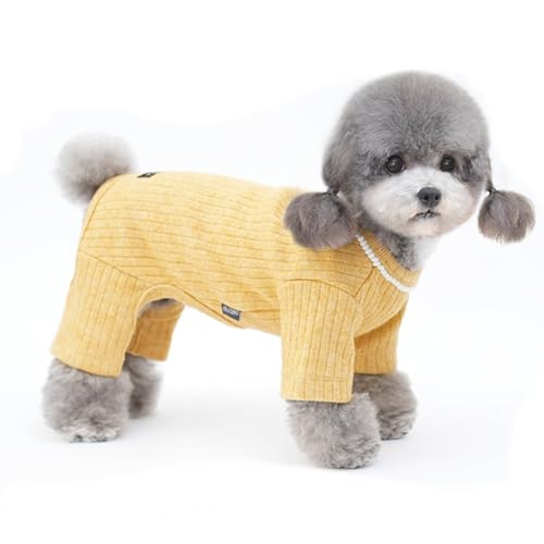 Hunde-Pyjama, Thermo-Hunde-Overall, dehnbar, Rollkragen, warme Winter-Hundekleidung, Hunde-Outfits für kleine Hunde, Farbe von Jczw