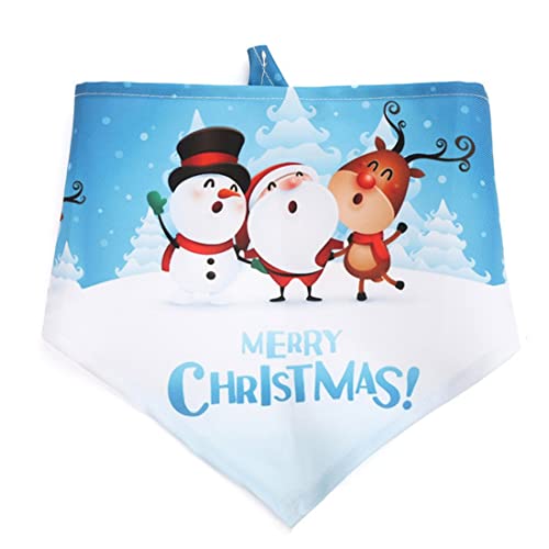 Hundehalstuch, Weihnachten, klassisch, kariert, dreieckig, Merry Christmas, Santa Schneemann, Druck, Haustier-Bandana für kleine, mittelgroße und große Hunde, Katzen, Haustiere (M) von Jczw