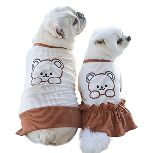 Hundekleid für kleine Hunde, Mädchen, Haustierkleidung, weich, atmungsaktiv, Welpen, Katzen, Outfits, Bekleidung, Geburtstag, Hundekleider für Chihuahua, Yorkies (XS-XXL) von Jczw