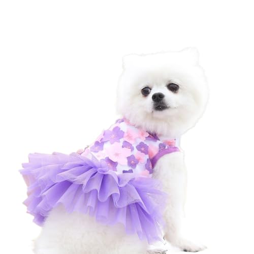 Hundekleider, modische Haustier-Hundekleidung, gestreiftes Netz-Welpen-Hunde-Prinzessinnen-Kleider (XS-XXL) von Jczw