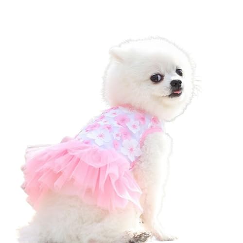 Hundekleider, modische Haustier-Hundekleidung, gestreiftes Netz-Welpen-Hunde-Prinzessinnen-Kleider (XS-XXL) von Jczw