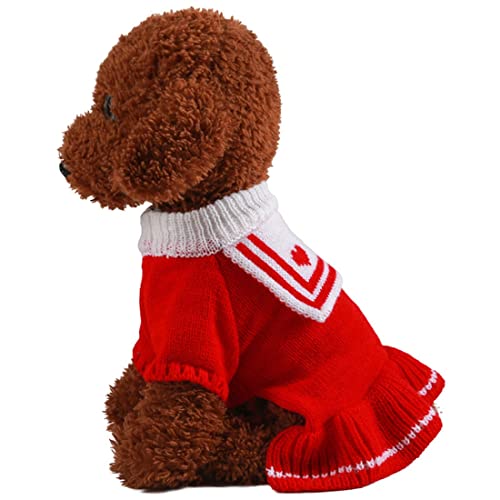 Hundepullover für Hündinnen, Rollkragen, Hundekleidung, warme große Hunde, Jungen, Mädchen, Pullover, gestrickt, Weihnachten, Urlaub, Haustier-Outfits, blau, XL von Jczw