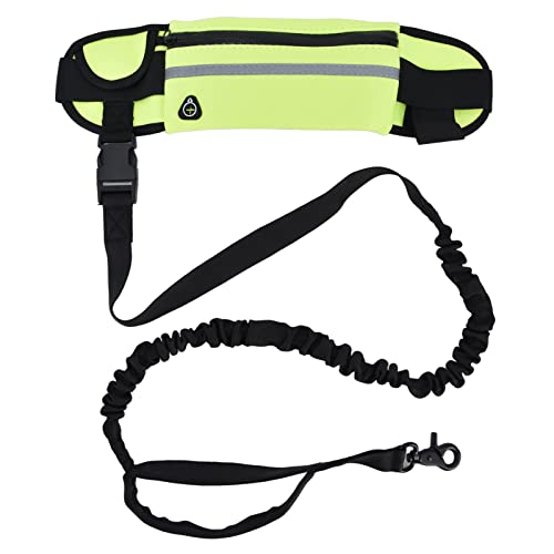 Jeanoko 1PCS Handsfree Hundeleine, Sportgürtelbeutel -Leinen -Set, Einstellbare Größe Hundelauf -Traktionsseil Zum Laufen, Taillenhundleine Zum Joggenwandertraining Nachahmung von Jeanoko