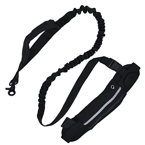 Jeanoko 1PCS Handsfree Hundeleine, Sportgürtelbeutel -Leinen -Set, Einstellbare Größe Hundelauf -Traktionsseil Zum Laufen, Taillenhundleine Zum Joggenwandertraining Nachahmung von Jeanoko