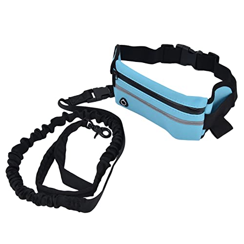 Jeanoko 1PCS Handsfree Hundeleine, Sportgürtelbeutel -Leinen -Set, Einstellbare Größe Hundelauf -Traktionsseil Zum Laufen, Taillenhundleine Zum Joggenwandertraining Nachahmung von Jeanoko