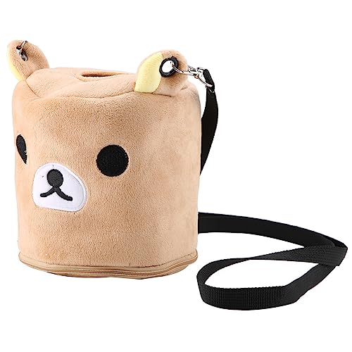 Jeanoko Kleine Haustiertrage Einzel-Umhängetasche Cute BearDesign mit Riemen Tragbare Reisetasche für Igel Hamster Eichhörnchen von Jeanoko
