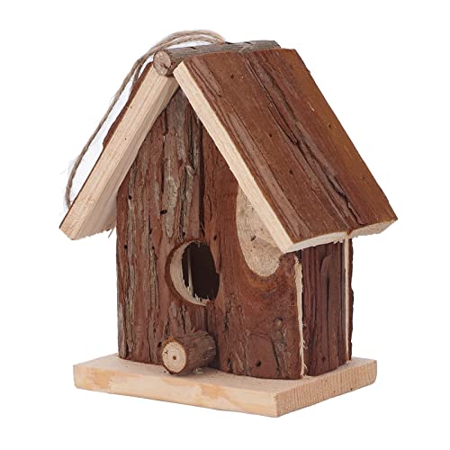 Vogelhaus aus Holz, Tannen-Retro-Stil, Vogel-Nistkasten, langlebig, schönes Ornament, zum Aufhängen für Innendekoration von Jeanoko