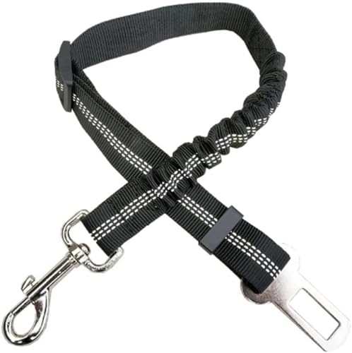 Jecdfs Verstellbarer Hundegurt für das Auto mit elastischer Ruckdämpfung, strapazierfähigem Nylon und starken Karabinern, geeignet für kleine und mittlere Hunde in Allen Fahrzeugtypen, Schwarz Jecdfs Verstellbarer Hundegurt für das Auto mit elastischer Ruckdämpfung, strapazierfähigem Nylon und starken Karabinern, geeignet für kleine und mittlere Hunde in Allen Fahrzeugtypen, Schwarz von Jecdfs