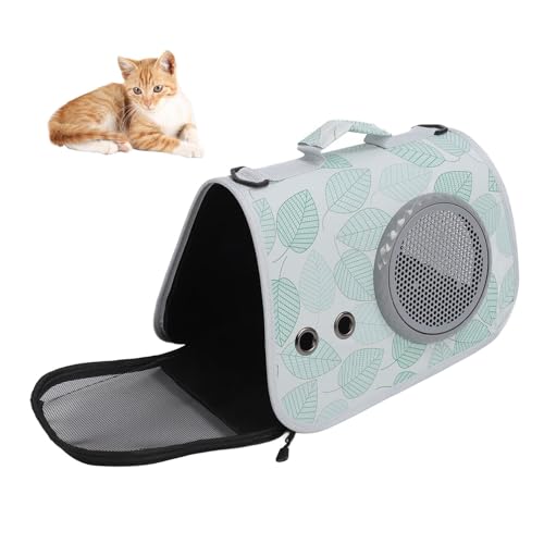 Jectse Atmungsaktive Mesh-Abdeckung, Kapsel-Reisehandtasche für Haustiere, Großer Platz für 16,5 Pfund Schwere Katze, Katzentragetasche aus PU-Leder, Faltbare Aufbewahrung, Kann über von Jectse