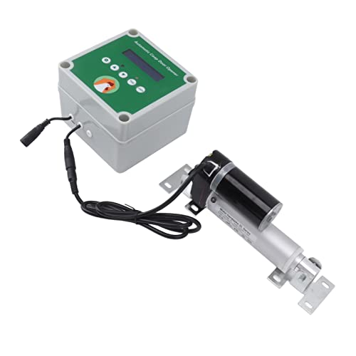 Elektrischer Hühnerstall-Türmotorsatz, Automatischer Hühnerstalltür-Öffnungssatz. LCD-Display. Kostenlose Anpassung für zu Hause (EU-Stecker) von Jectse